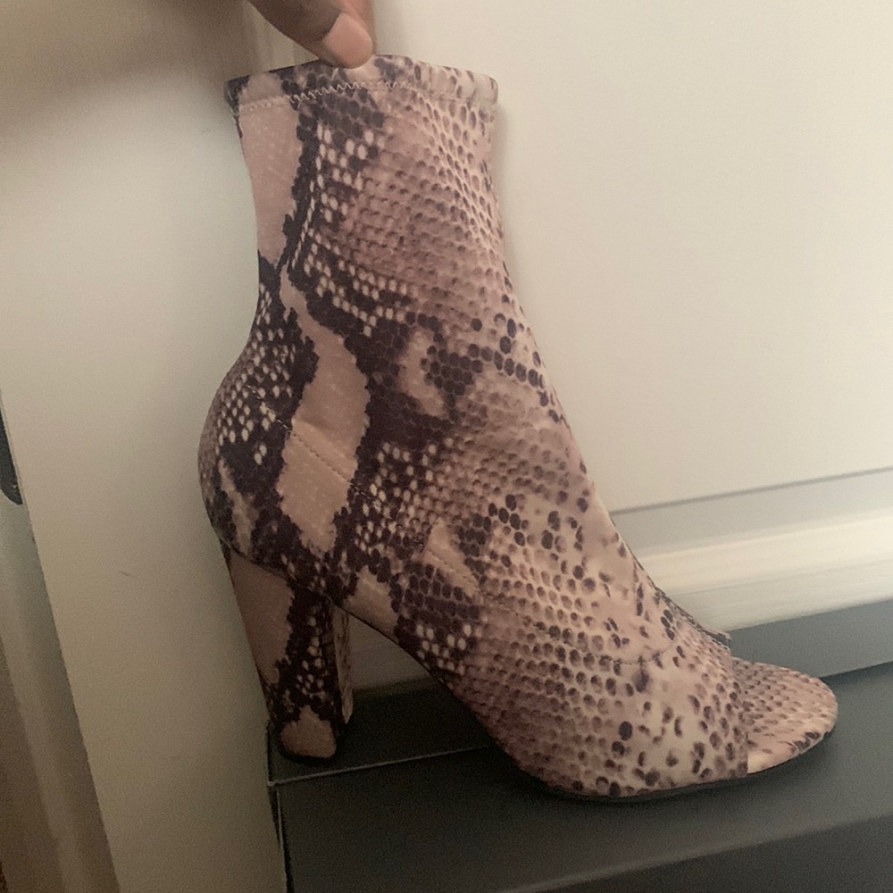 Peep toe booties